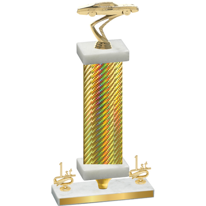 Premium Single Gold Carbon Fiber First Place Cars Trophy