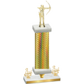 Premium Single Gold Carbon Fiber Third Place Archery Trophy