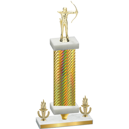 Premium Single Gold Carbon Fiber Victory Archery Trophy