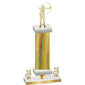Premium Single Gold Carbon Fiber Year Archery Trophy