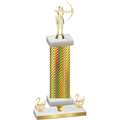 Premium Single Gold Carbon Fiber Second Place Archery Trophy
