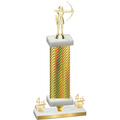 Premium Single Gold Carbon Fiber Fourth Place Archery Trophy