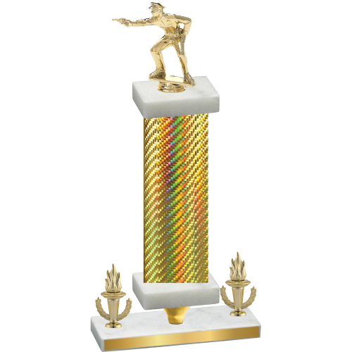 Premium Single Gold Carbon Fiber Victory Shooter Trophy