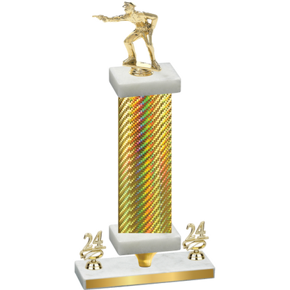 Premium Single Gold Carbon Fiber Year Shooter Trophy