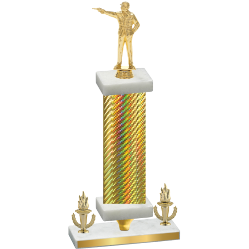 Premium Single Gold Carbon Fiber Victory Shooter Trophy