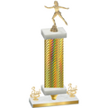 Premium Single Gold Carbon Fiber Third Place Skater Trophy