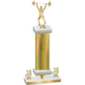 Premium Single Gold Carbon Fiber Year Weights Trophy