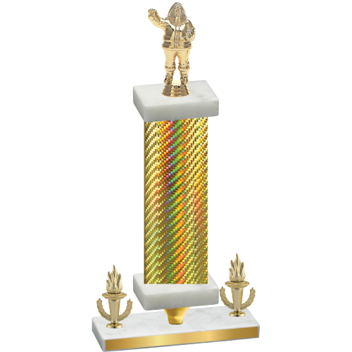 Premium Single Gold Carbon Fiber Victory Holiday Trophy