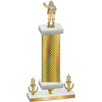Premium Single Gold Carbon Fiber Victory Holiday Trophy