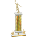 Premium Single Gold Carbon Fiber First Place Basketball Trophy
