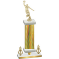 Premium Single Gold Carbon Fiber Victory Basketball Trophy