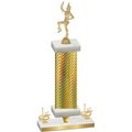 Premium Single Gold Carbon Fiber First Place Majorette Trophy