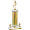 Premium Single Gold Carbon Fiber Victory Majorette Trophy