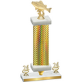 Premium Single Gold Carbon Fiber Year Fishing Trophy