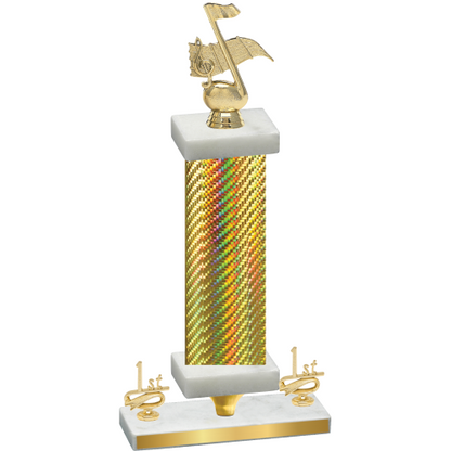 Premium Single Gold Carbon Fiber First Place Music Trophy