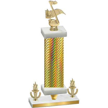 Premium Single Gold Carbon Fiber Victory Music Trophy