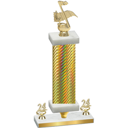 Premium Single Gold Carbon Fiber Year Music Trophy