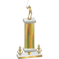 Premium Single Gold Carbon Fiber Victory Golf Trophy