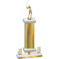 Premium Single Gold Carbon Fiber Year Golf Trophy