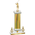 Premium Single Gold Carbon Fiber Victory Golf Trophy