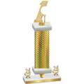 Premium Single Gold Carbon Fiber Year Golf Trophy