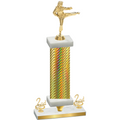 Premium Single Gold Carbon Fiber Second Place Karate Trophy