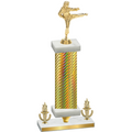 Premium Single Gold Carbon Fiber Victory Karate Trophy