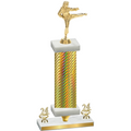 Premium Single Gold Carbon Fiber Year Karate Trophy