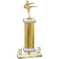 Premium Single Gold Carbon Fiber Year Karate Trophy
