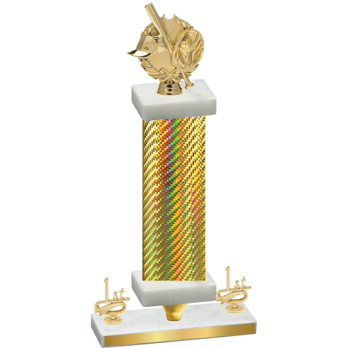 Premium Single Gold Carbon Fiber First Place Baseball Trophy