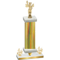 Premium Single Gold Carbon Fiber Fourth Place Academics Trophy