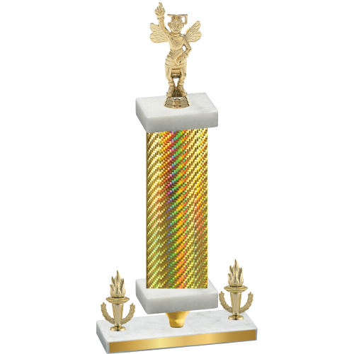 Premium Single Gold Carbon Fiber Victory Academics Trophy