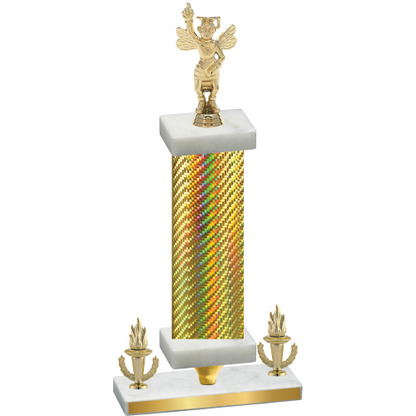 Premium Single Gold Carbon Fiber Victory Academics Trophy