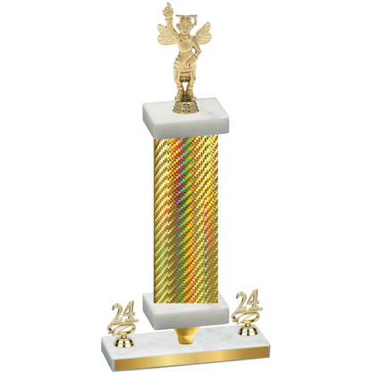 Premium Single Gold Carbon Fiber Year Academics Trophy