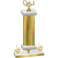 Premium Single Gold Carbon Fiber First Place Academics Trophy