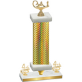 Premium Single Gold Carbon Fiber Fourth Place Academics Trophy