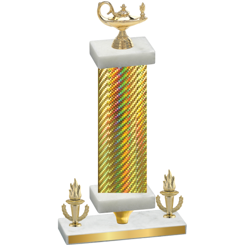 Premium Single Gold Carbon Fiber Victory Academics Trophy