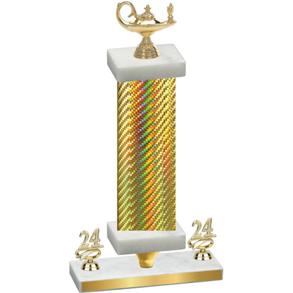 Premium Single Gold Carbon Fiber Year Academics Trophy