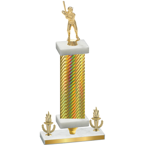 Premium Single Gold Carbon Fiber Victory Baseball Trophy