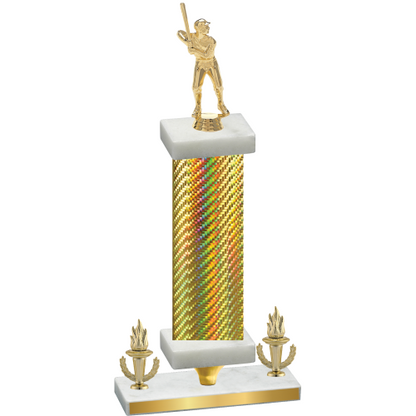 Premium Single Gold Carbon Fiber Victory Baseball Trophy