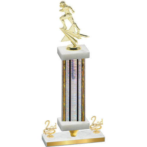 Premium Single Silver Glacier Second Place Football Trophy