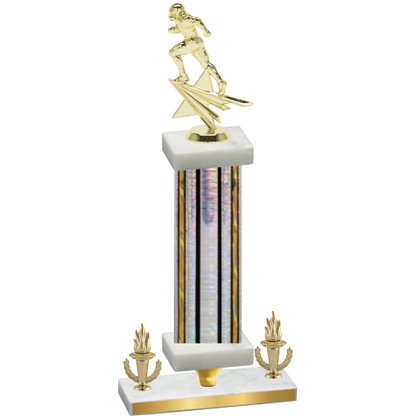 Premium Single Silver Glacier Victory Football Trophy