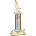 Premium Single Silver Glacier Year Football Trophy