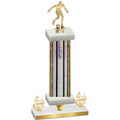 Premium Single Silver Glacier Fourth Place Soccer Trophy