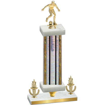 Premium Single Silver Glacier Victory Soccer Trophy