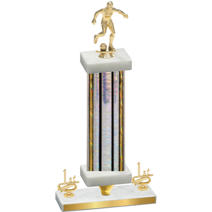 Premium Single Silver Glacier First Place Soccer Trophy