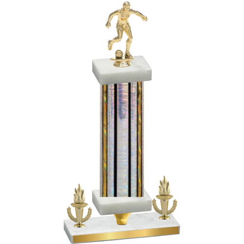 Premium Single Silver Glacier Victory Soccer Trophy