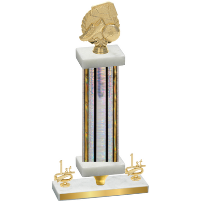 Premium Single Silver Glacier First Place Soccer Trophy