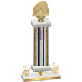 Premium Single Silver Glacier Second Place Soccer Trophy