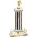 Premium Single Silver Glacier Second Place Rugby Trophy